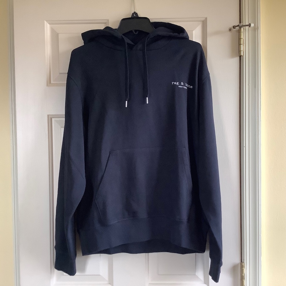 Rag & Bone Massey French Terry Hoodie Salute SZ M